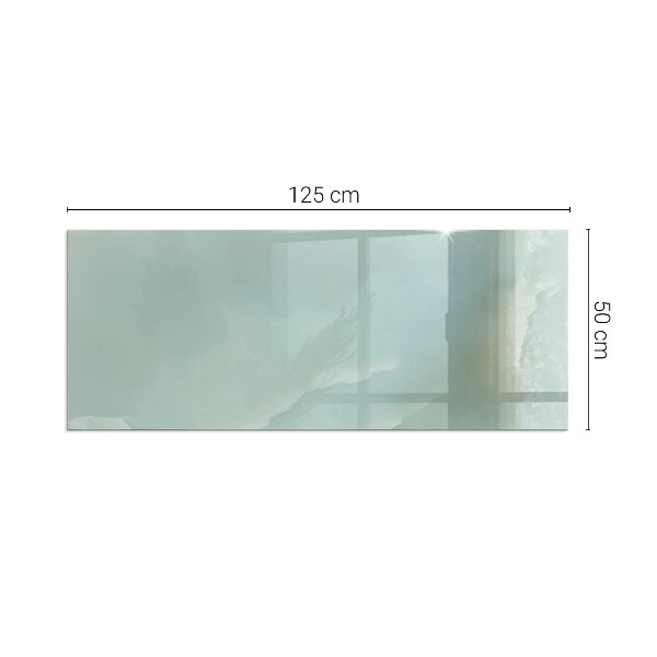 Rectangular tempered glass hearth Marble motif in subtle tones