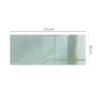 Rectangular tempered glass hearth Marble motif in subtle tones