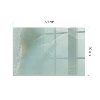 Rectangular tempered glass hearth Marble motif in subtle tones