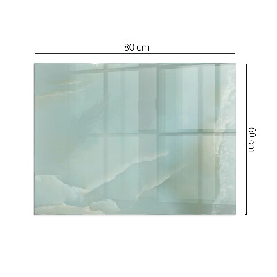 Rectangular tempered glass hearth Marble motif in subtle tones