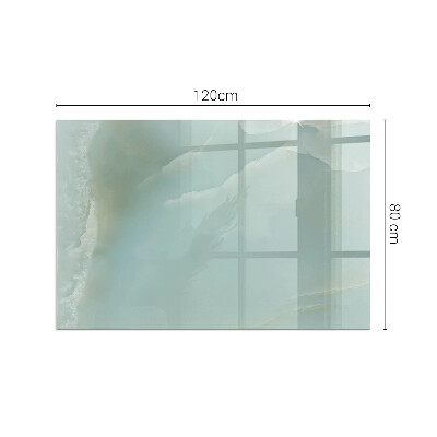 Rectangular tempered glass hearth Marble motif in subtle tones