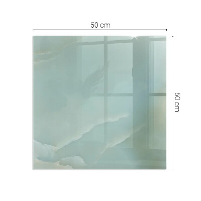 Rectangular tempered glass hearth Marble motif in subtle tones