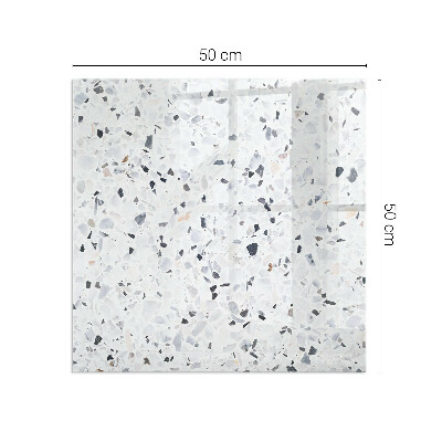 Rectangular tempered glass hearth Stone pattern with small accents