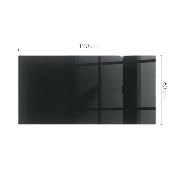 Rectangular tempered glass hearth Color Black