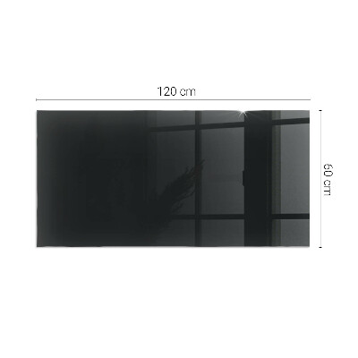 Rectangular tempered glass hearth Color Black