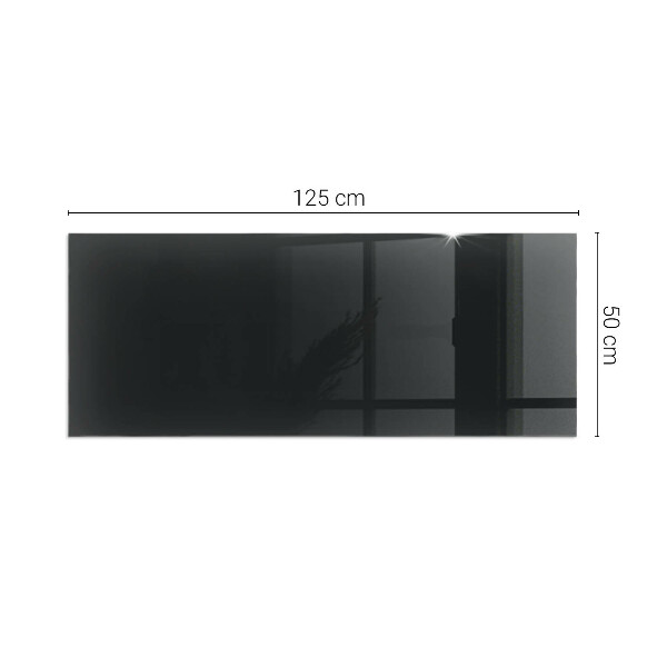 Rectangular tempered glass hearth Color Black