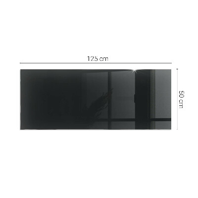 Rectangular tempered glass hearth Color Black