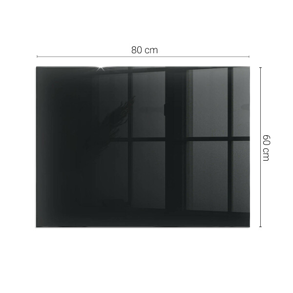 Rectangular tempered glass hearth Color Black