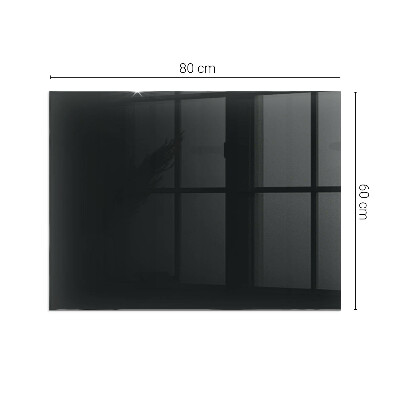 Rectangular tempered glass hearth Color Black