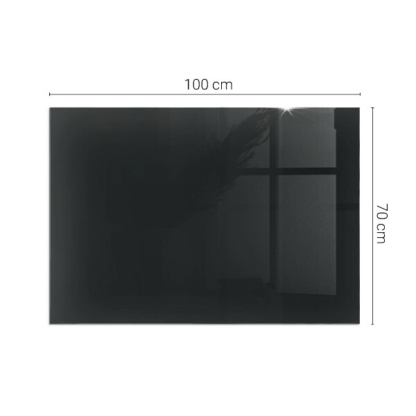 Rectangular tempered glass hearth Color Black