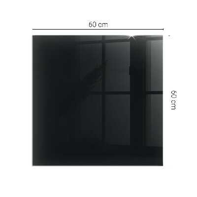 Rectangular tempered glass hearth Color Black