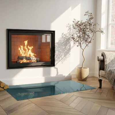 Rectangular glass hearth for wood stove Sea Color