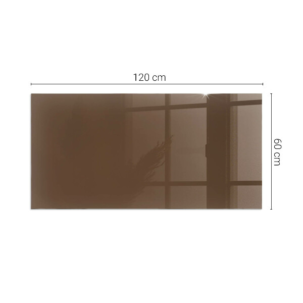 Rectangular tempered glass hearth Color Brown