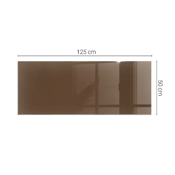Rectangular tempered glass hearth Color Brown