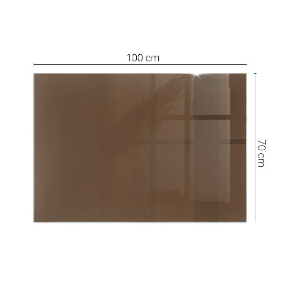 Rectangular tempered glass hearth Color Brown