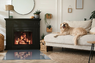 Rectangular glass hearth for wood stove Color: Dark Blue