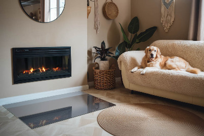 Rectangular glass hearth for wood stove Color: Dark Blue