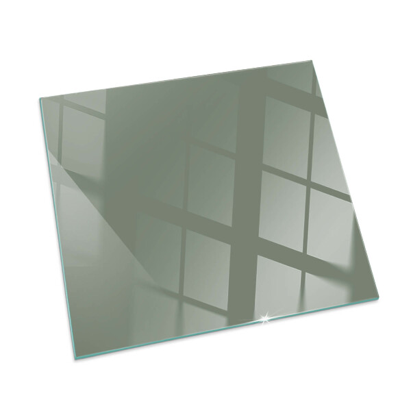 Rectangular glass hearth Olive color