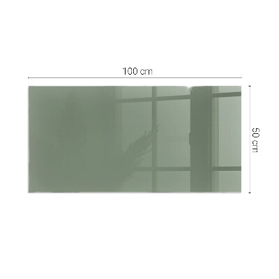 Rectangular glass hearth Olive color