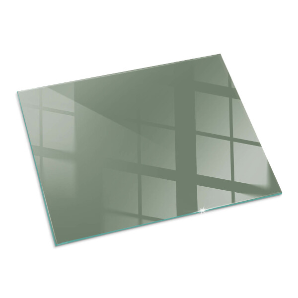 Rectangular glass hearth Olive color
