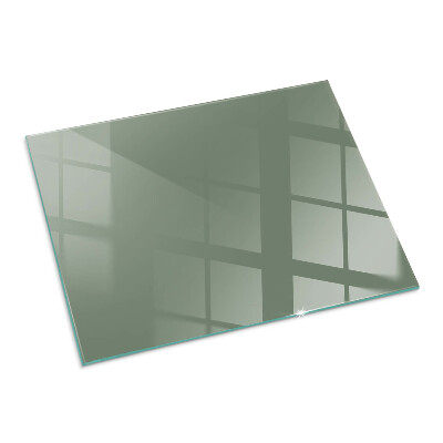 Rectangular glass hearth Olive color