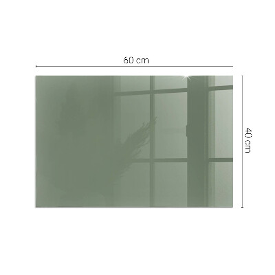 Rectangular glass hearth Olive color
