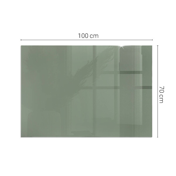 Rectangular glass hearth Olive color
