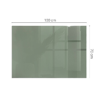 Rectangular glass hearth Olive color
