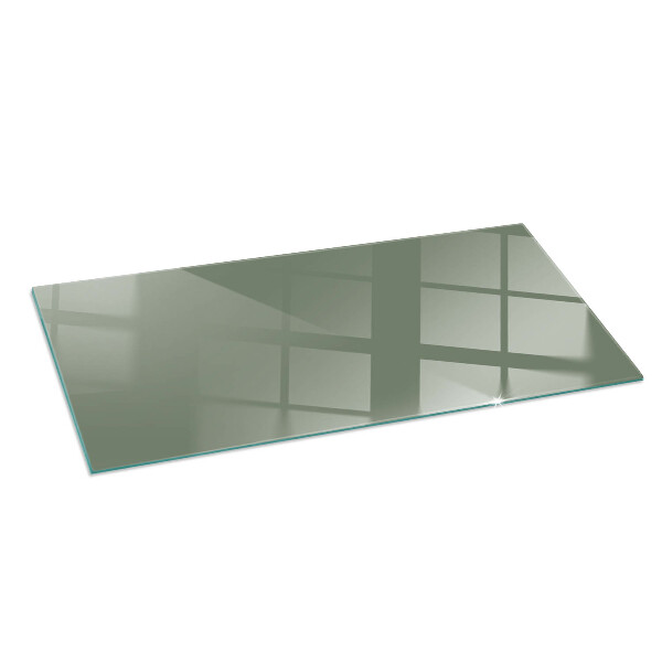 Rectangular glass hearth Olive color