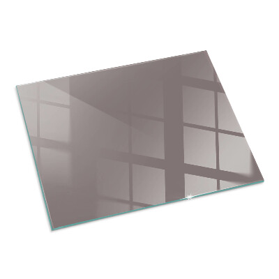 Rectangular tempered glass hearth Color Beige