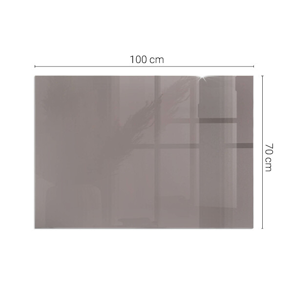 Rectangular tempered glass hearth Color Beige