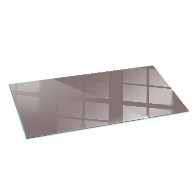 Rectangular tempered glass hearth Color Beige