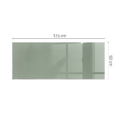Rectangular glass hearth Gray-green color