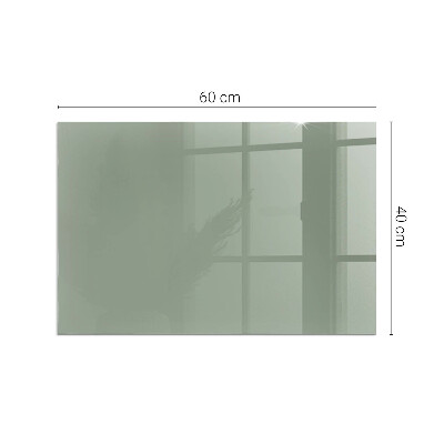 Rectangular glass hearth Gray-green color
