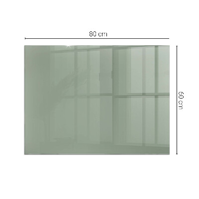Rectangular glass hearth Gray-green color