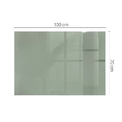 Rectangular glass hearth Gray-green color