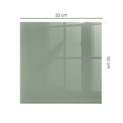 Rectangular glass hearth Gray-green color