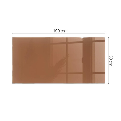 Rectangular tempered glass hearth Color Brown
