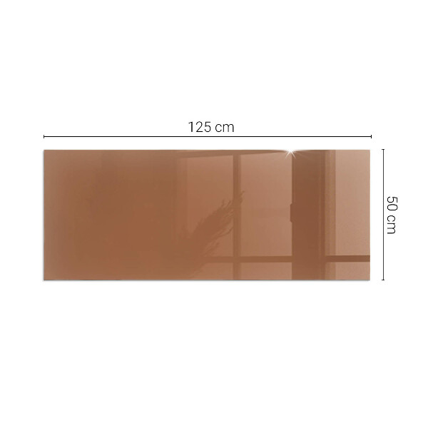 Rectangular tempered glass hearth Color Brown