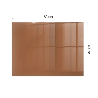 Rectangular tempered glass hearth Color Brown