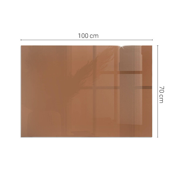 Rectangular tempered glass hearth Color Brown