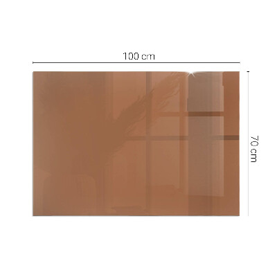 Rectangular tempered glass hearth Color Brown