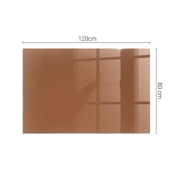 Rectangular tempered glass hearth Color Brown