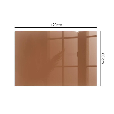 Rectangular tempered glass hearth Color Brown