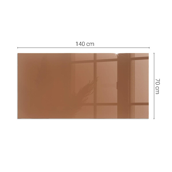 Rectangular tempered glass hearth Color Brown