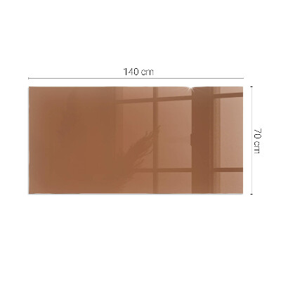 Rectangular tempered glass hearth Color Brown