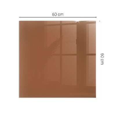 Rectangular tempered glass hearth Color Brown