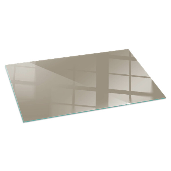 Rectangular glass hearth Color Brown