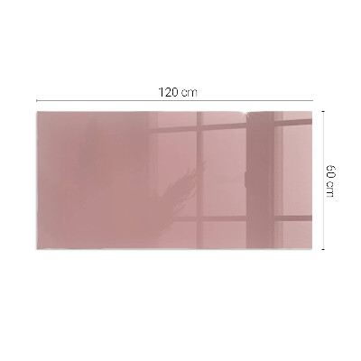 Rectangular tempered glass hearth Color Pink