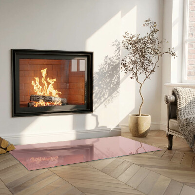 Rectangular tempered glass hearth Color Pink